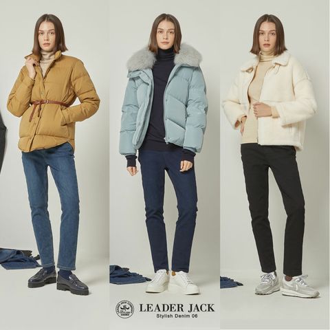 [카드 7%할인][여성]리더잭 레벨업 해비기모 데님 팬츠 3종(F552)