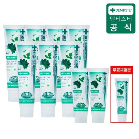 NEW 덴티스테 플러스화이트 브리즈민트 프리미엄 치약 10종 세트