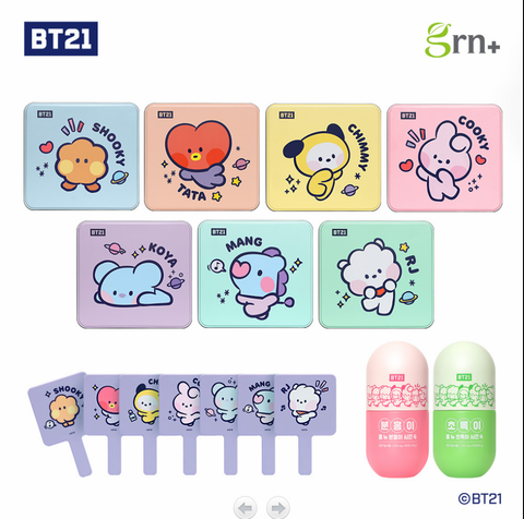 GRN 분홍이+초록이 SET (BT21 에디션 7종 골라담기)