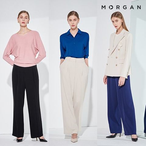 [프로모션진행] 모르간 히트 와이드 팬츠 2종 [런칭가 79,900원] MORGAN 시그니처 와이드팬츠 2종