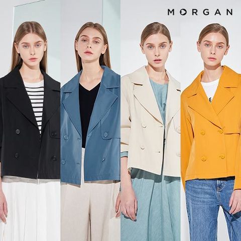 트렌디한 크롭 스타일의 블루종 점퍼 재킷 [런칭가 89,900원] 22SS 최신상 MORGAN 크롭 점퍼 재킷