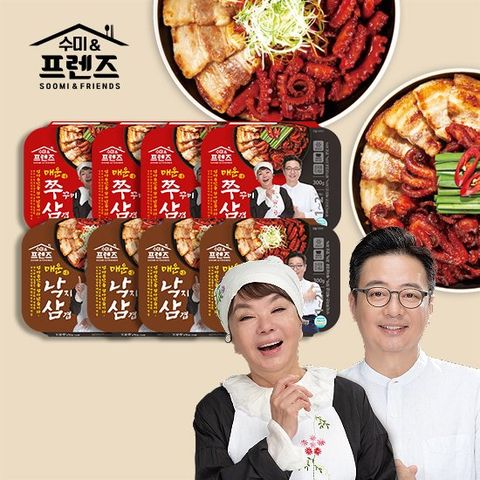 김수미 수미앤프렌즈 매운낙지삼겹300g*4팩 매운주꾸미삼겹300g*4팩