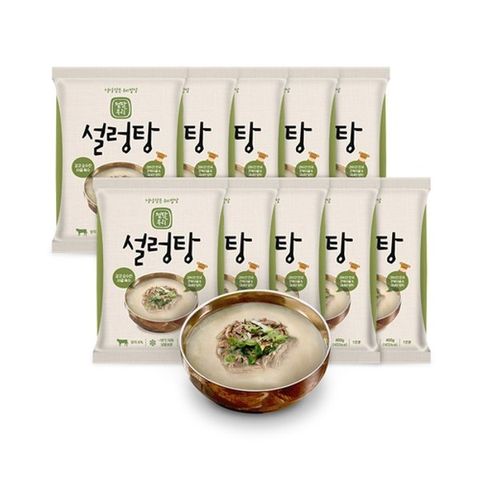 [맛들식품] 한우사골과 국내산 양지로 만든 국내산 설렁탕 400g*10팩