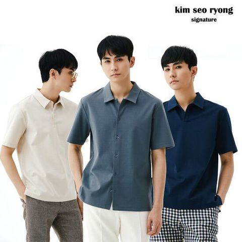50수, 미국 PIMA 코튼 사용 [런칭가 89,900원] 김서룡 썸머 코튼텐션 카라 티셔츠3종 (남성)