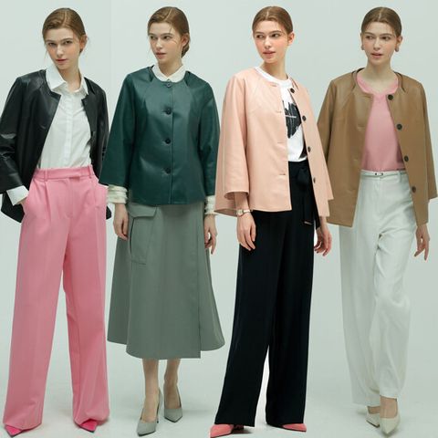 [HASSTIGE] 헤스티지 여성 케이프 램스킨 재킷 1종