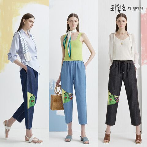 최복호 더컬렉션 23 Summer 아트 프린팅 데님 팬츠 1종