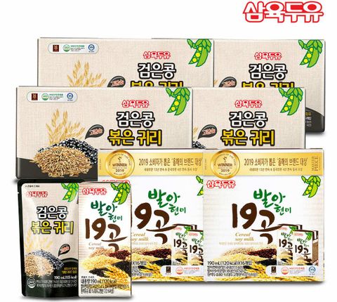 [카드 5%할인](m)삼육두유 검은콩 볶은귀리 60팩 + 발아현미19곡 32팩(총 92팩) 