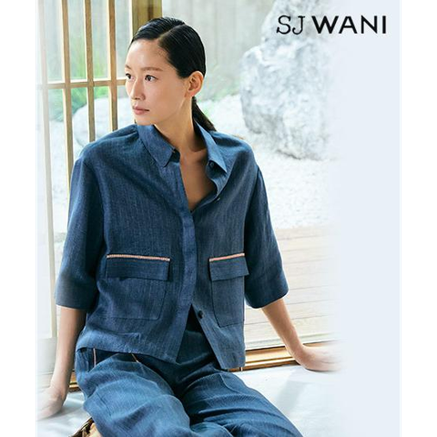 SJ WANI 리조트컬렉션 프렌치린넨의 고급스러움 [런칭가99,900원]SJ WANI 프렌치린넨100 스트라이프재킷1종