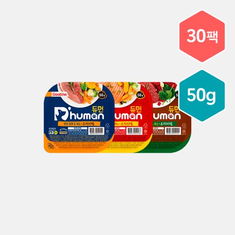 [CJ단독구성] 굽네 듀먼 자연화식 3종세트 33팩