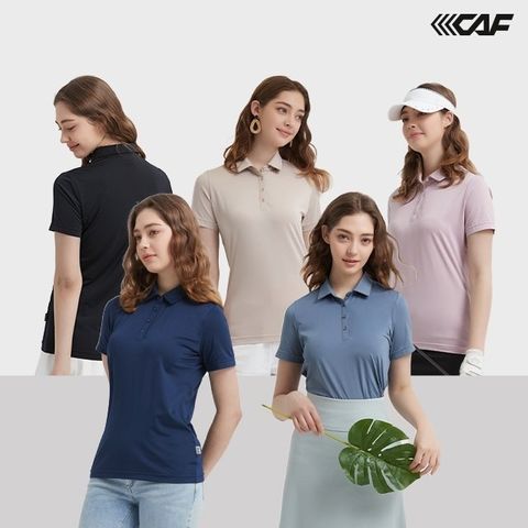 르까프 23SS 최신상! 기능성 쿨 카라 티셔츠 5종 세트, 여성 
