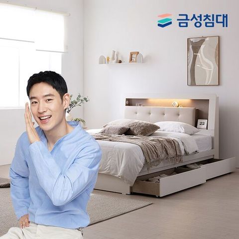 [금성침대] LED모션센서 침대(Q)_리프레쉬 유로탑 매트리스