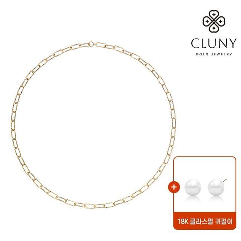 [18K귀걸이증정] 18K 골드 샤인클립 목걸이