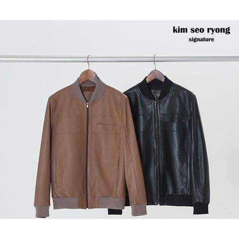 김서룡X로보 콜라보 3주년 기획 아이템 [런칭가 399,900원] 23SS 최신상 김서룡 CLASSIC 봄버 레더 재킷(남)