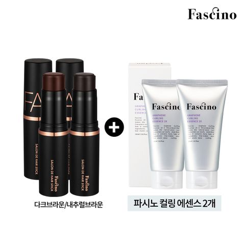 [롯데5%할인][*단독방송] 파시노 볼륨커버 헤어스틱 세트 (헤어스틱 4개 + 컬링에센스 2개)