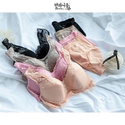 [시즌특가] 편하니즘 노와이어 컴포트 브라팬티 4세트 