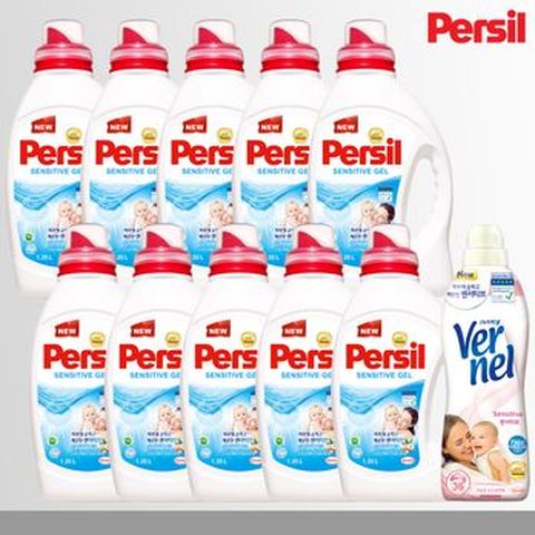 (일반/드럼 겸용)퍼실 센서티브젤 1.35LX10통+버넬 센서티브