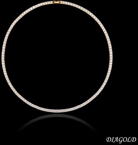 [디아골드] 12캐럿 테니스 목걸이