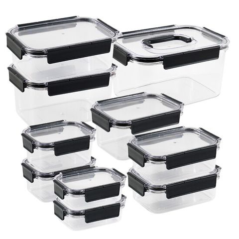 [생활엔]뚜껑까지 투명한 클리어핏 차곡차곡 밀폐용기 10종 