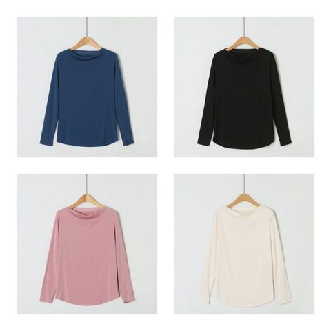 [VARIER]베리에 리오셀 카울넥 티블라우스4종