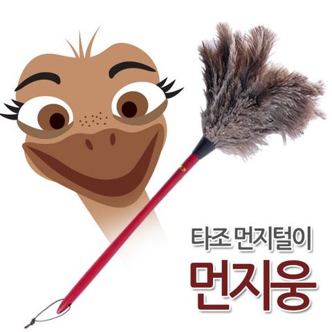 [오필리아]먼지웅 타조털이개/먼지털이개/차량용청소기/밀대