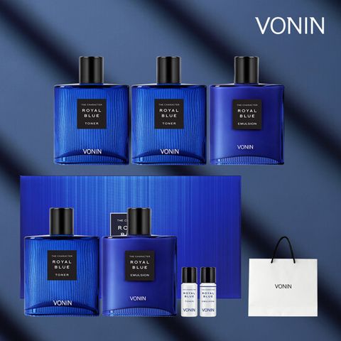 보닌 남성 기초 최신상 로열블루에디션 (스킨 3+에멀젼 2+쇼핑백 1장+무료체험분)