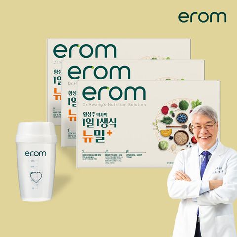 황성주 박사의 1일1생식 뉴밀플러스 3박스 + 쉐이커 1개