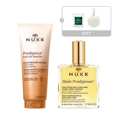 [프랑스 No.1 오일] 눅스 윌프로디쥬스 드라이 오일 100ml + 드라이 바디워시 200ml