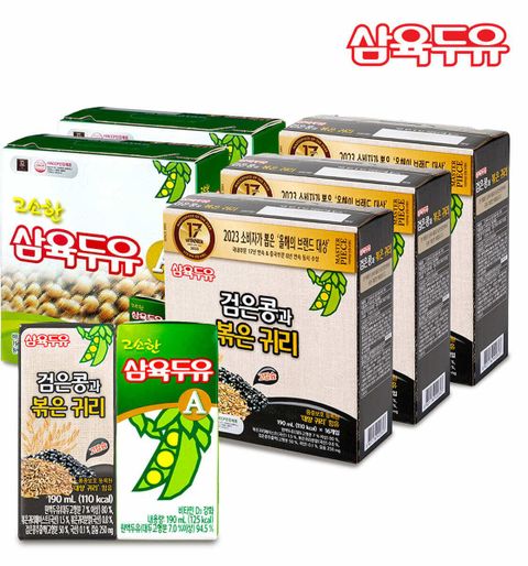 [국민카드5%할인](m)삼육두유 검은콩 볶은귀리 48팩 + 고소한 A 32팩 (총 80팩)