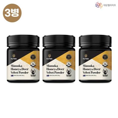 [싱글] NZMA 녹용 마누카꿀 UMF 15+ (250g x 3병)