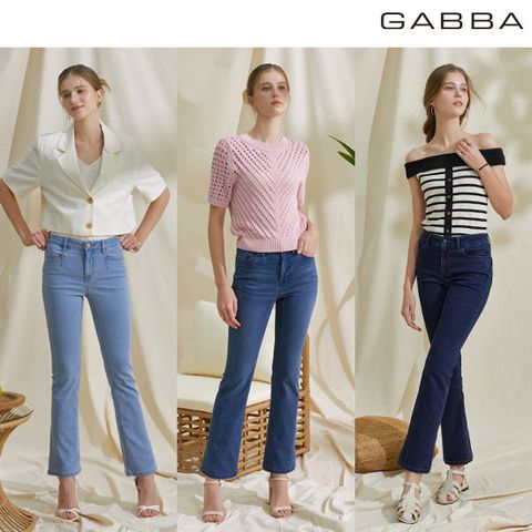GABBA 24SS 썸머 라이트쿨 세미플레어핏 여성 데님 3종(A)