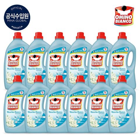 [삼성5%할인,일시불 할인](신라밸/최신상)오미노비앙코 이탈리아 직수입 프리미엄 세제(더블세트/2.6Lx12통)
