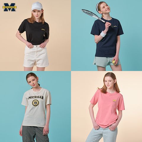 24SS 미시간유니버시티 반팔티셔츠4종 여성