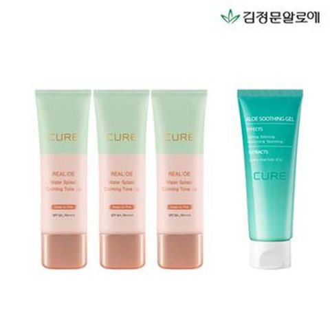 김정문알로에 톤업크림 3개+수딩젤 1개