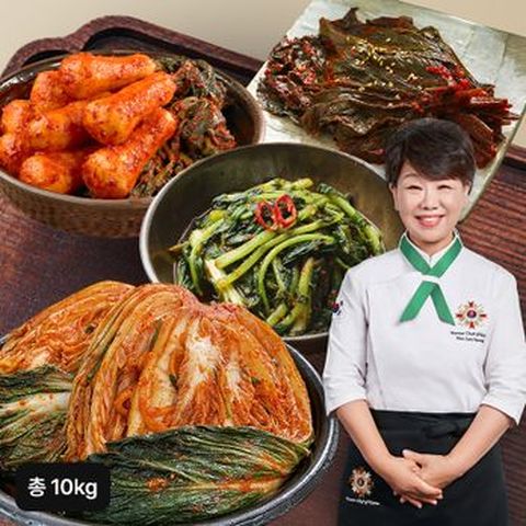 조리기능장 김선영의 일품김치 4종 (포기 5.5kg+총각 2kg+열무 2kg+깻잎 500g)