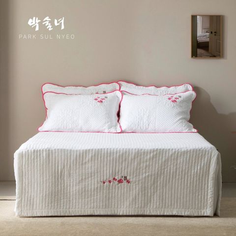 (E) [SS/슈퍼싱글] 박술녀 순면 자수광목 프리미엄 침대커버