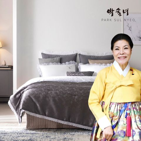 [국민카드5%할인](E) [K/킹] 순면 사틴자카드 레이스 프리미엄 침구풀세트 : 작품명 채담