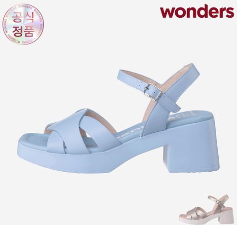[명품][원더즈] 가죽 스트랩 힐 샌들 W233SE02