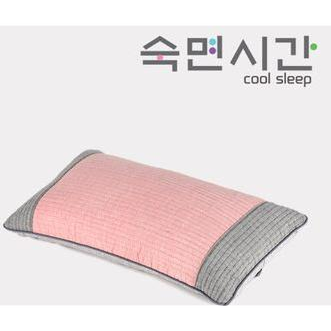 숙면시간 메밀베개 사각형(핑크/그린 택1)