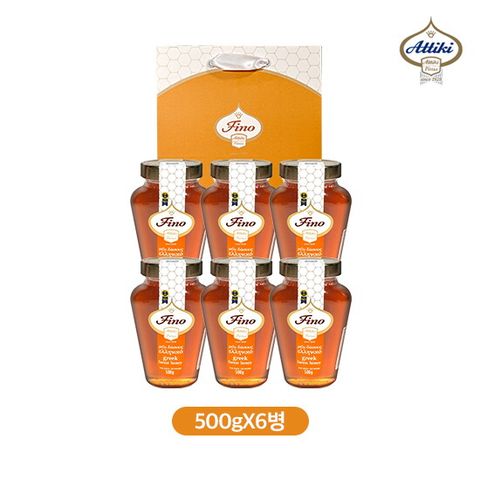 ★최유라쇼 단독★[메가피노구성]아티키 그릭 피노 포레스트 허니 메가 6병(500g*6병)+쇼핑백 1매