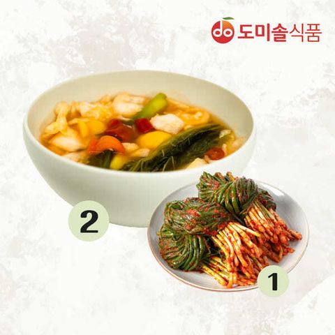 [삼성카드5%할인](m)도미솔 박미희 달인 사랑채포기3kg+여름물김치2kg