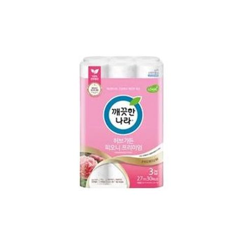 깨끗한나라 허브가든 피오니 프리미엄 화장지 30롤X1팩