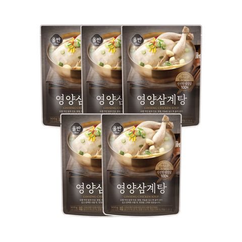 [올반] 영양삼계탕 900gX5팩