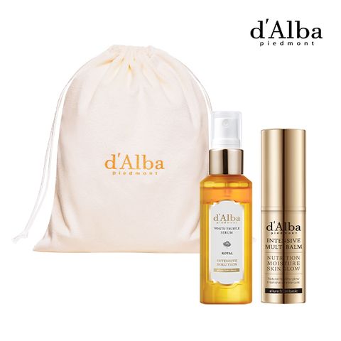 [dAlba] 로얄 화이트트러플 세럼+멀티밤+화이트벨벳파우치