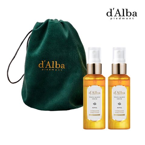 dAlba] 로얄 화이트트러플 세럼x2개+그린벨벳파우치