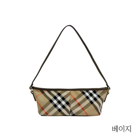 버버리 체크패턴 바게트 숄더백