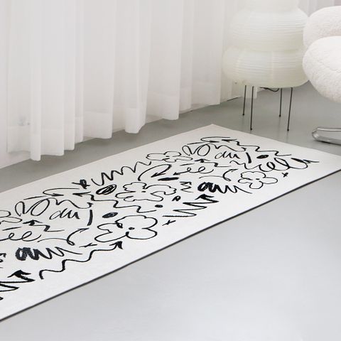 [앳센셜] 그래피티 카페트 (단모/장모) 70x200