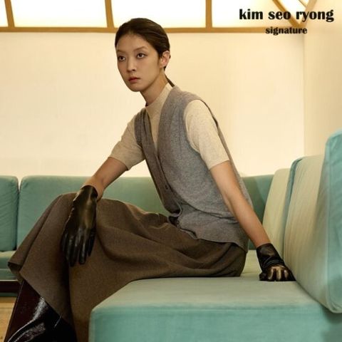 김서룡 시그니처  이태리 NAPPA 램스킨 롱 장갑 (여성용)