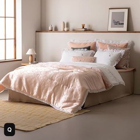 (퀸)박술녀 사틴 자카드 자수레이스 침구 풀세트