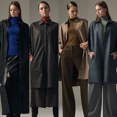 [카드 5%할인]리오벨 24FW 양가죽 스웨이드 롱 자켓
