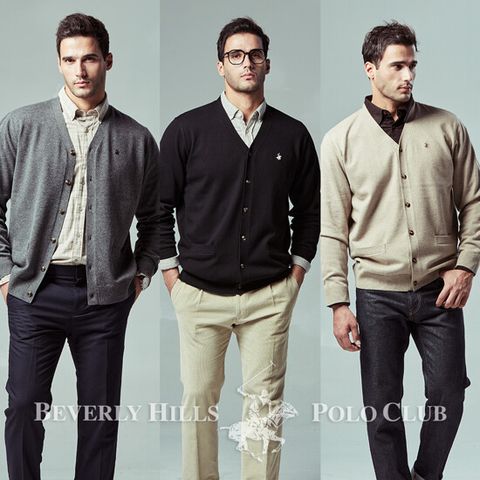 비버리힐즈폴로클럽 남성 클래식 메리노울블렌디드 가디건 2종
